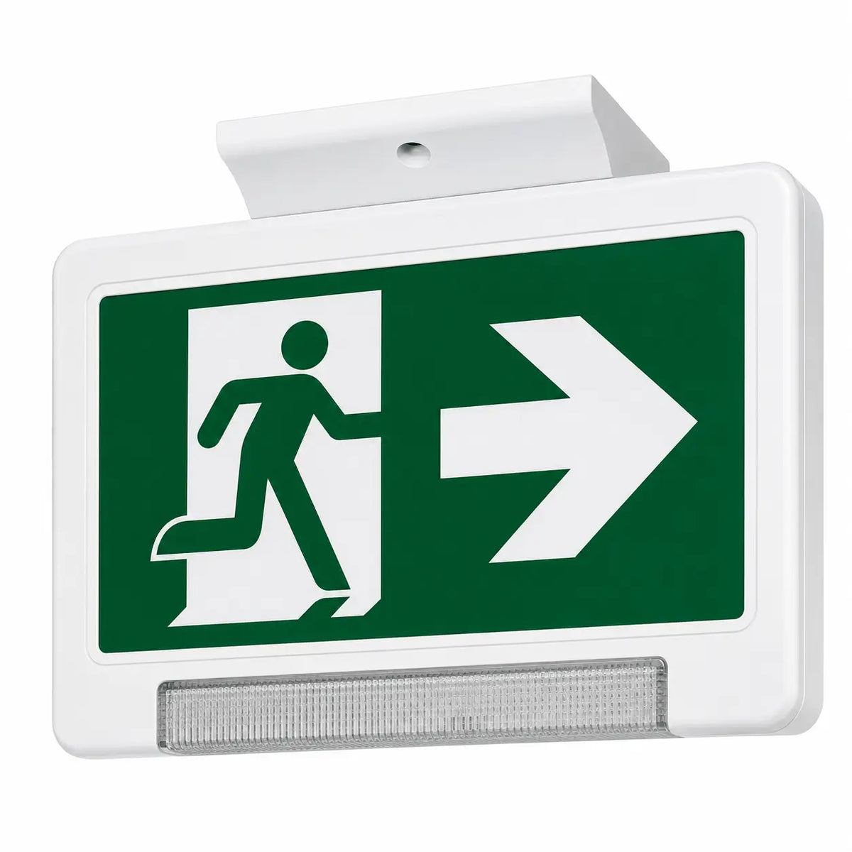 Running Man LED Exit Sign Light Bar - Directional Arrows - Battery - Universal Mount, ceiling mounting