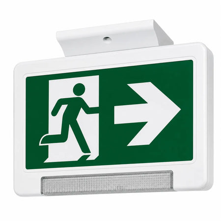 Running Man LED Exit Sign Light Bar - Directional Arrows - Battery - Universal Mount, ceiling mounting