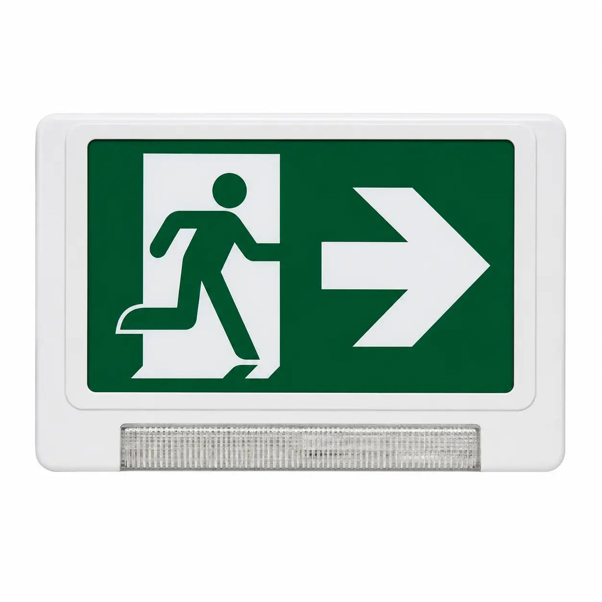 Running Man LED Exit Sign Light Bar - Directional Arrows - Battery - Universal Mount, front view