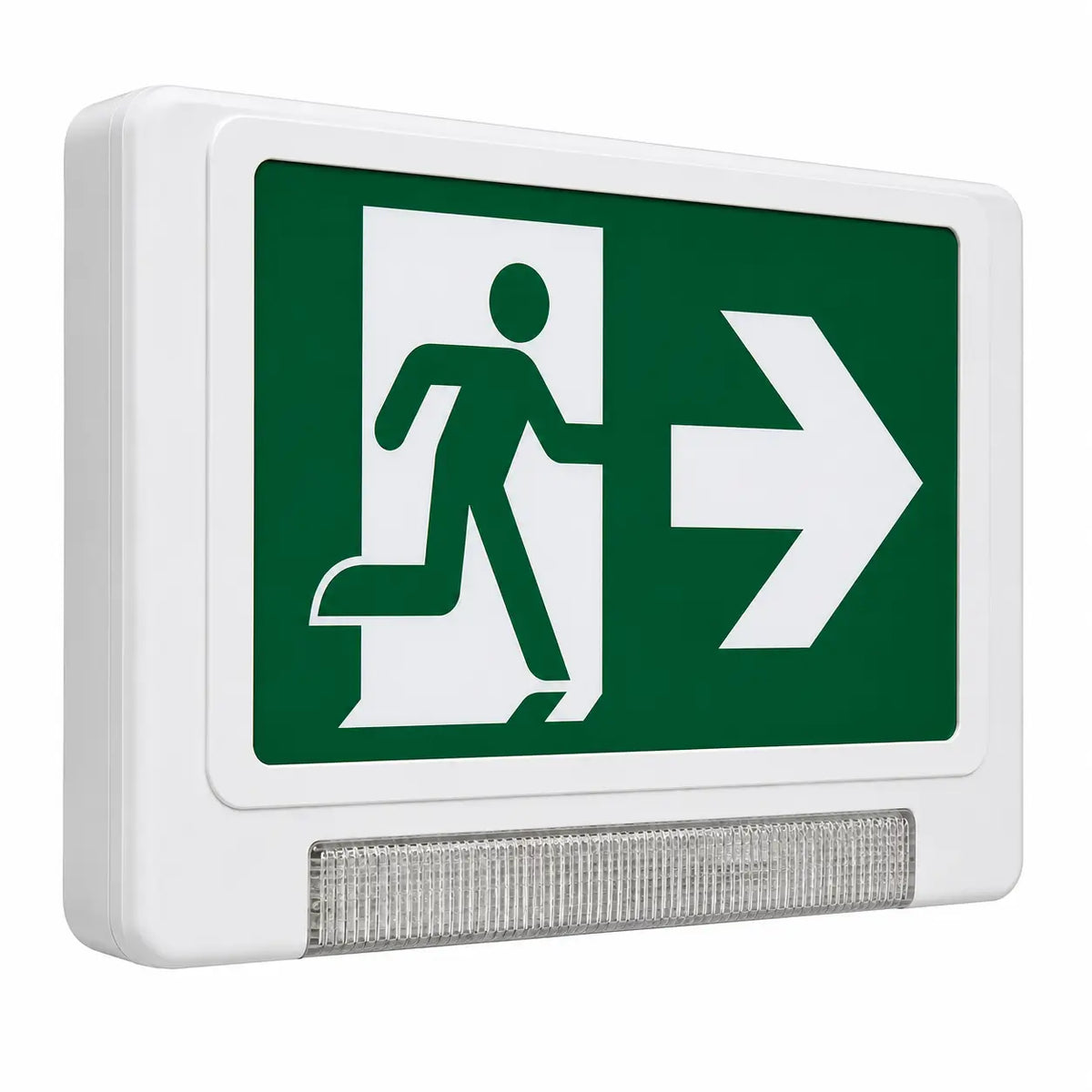 Running Man LED Exit Sign Light Bar - Directional Arrows - Battery - Universal Mount, side view
