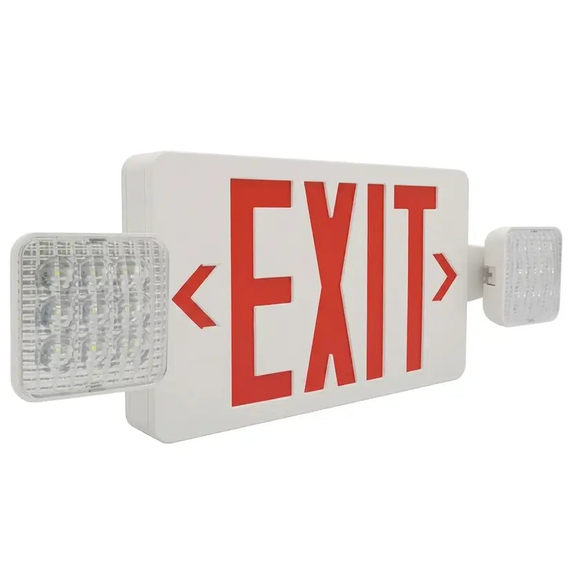 Self Testing Diagnostic Exit Sign with Emergency Lights- UL Listed 5 Yr Warranty