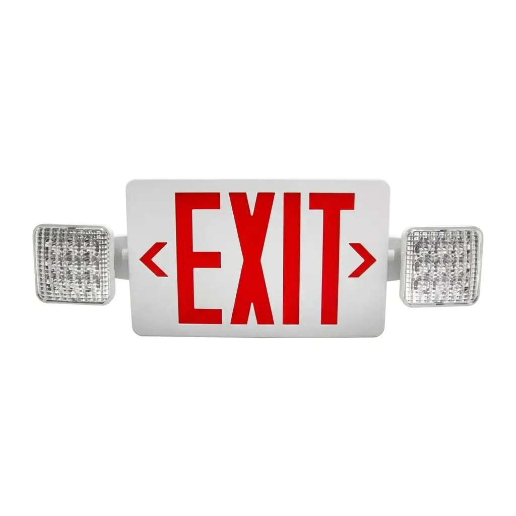 Self Testing Diagnostic Exit Sign with Emergency Lights- UL Listed 5 Yr Warranty