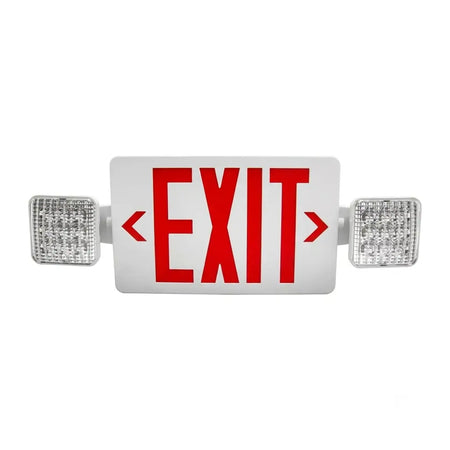 Self Testing Diagnostic Exit Sign with Emergency Lights- UL Listed 5 Yr Warranty