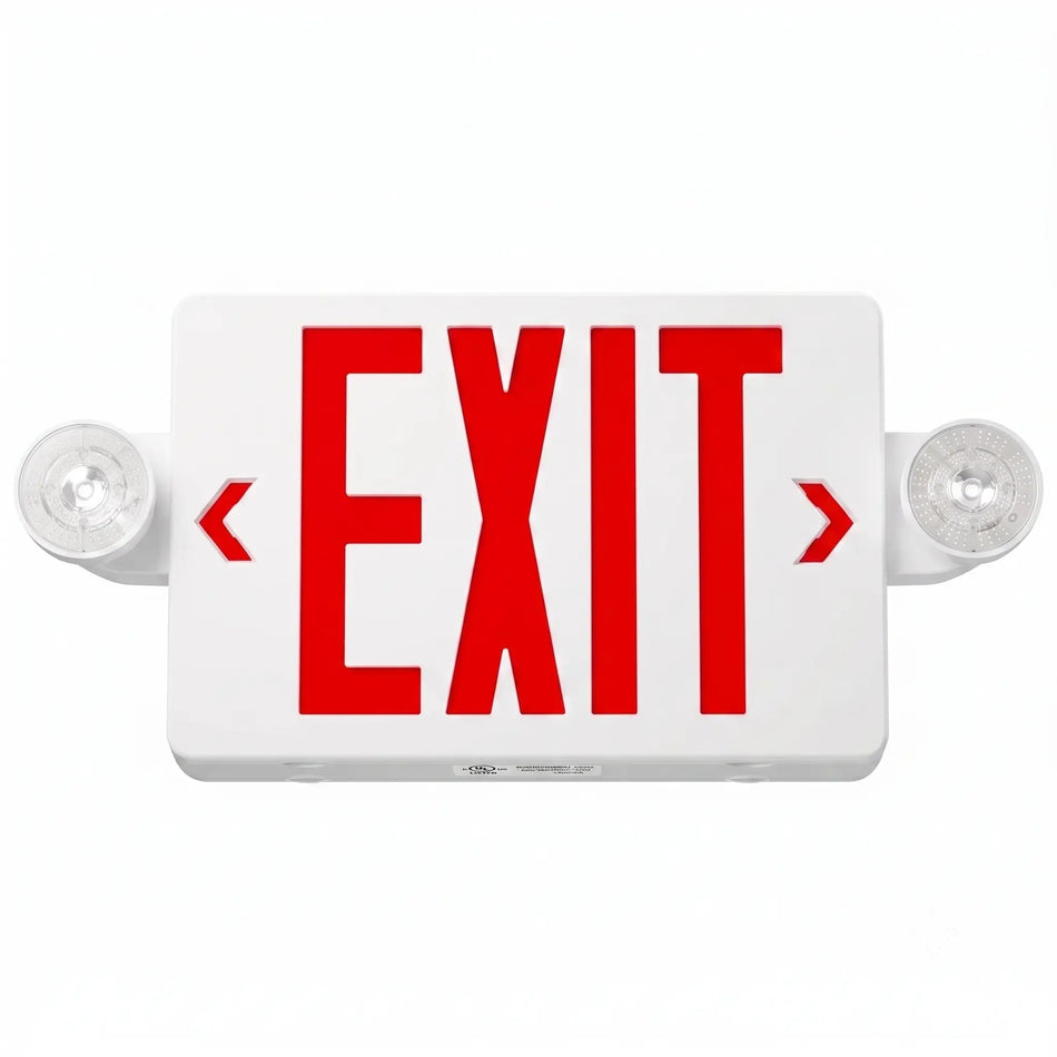 Slim Line Combination Exit Sign with LED Lights Case of 12