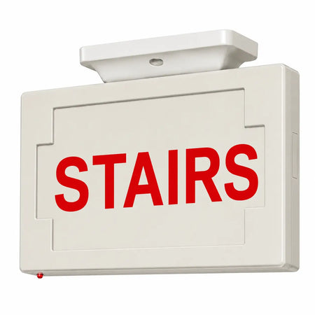 STAIRS SIGN - LED - UNIVERSAL MOUNT - BATTERY, ceiling mounting