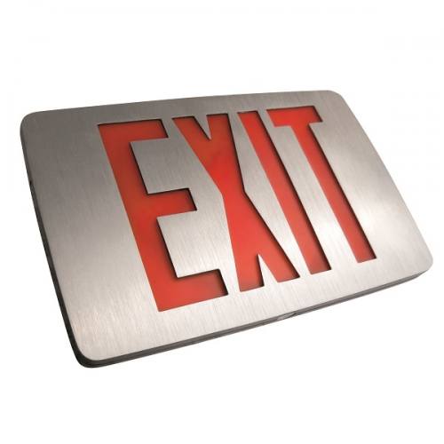 アルミニウム LED EXIT サイン Low Profile Aluminum Emergency Exit Sign, Battery. UL Listed