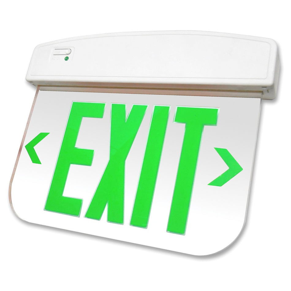 Edge Lit Universal Mount Exit Sign - Thermoplastic Housing - UL Listed