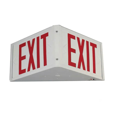 three-sided-triangular-steel-led-exit-sign-made-in-the-usa-3-hour-battery-front