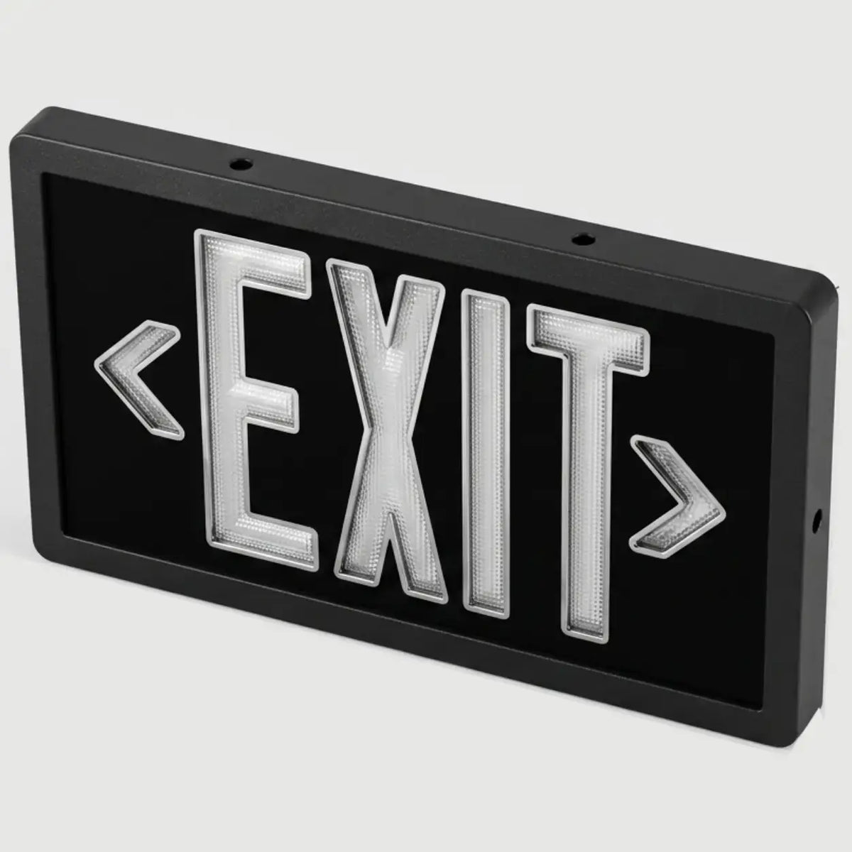 Tritium  Self Luminous Exit Sign Black Face Black Housing - No Electricity