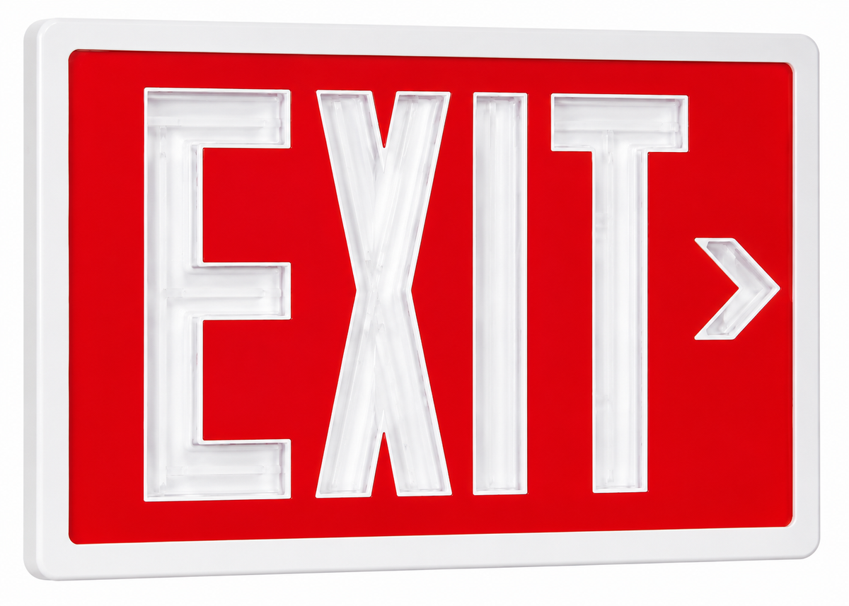  tritium exit sign with right arrow - no electricity 