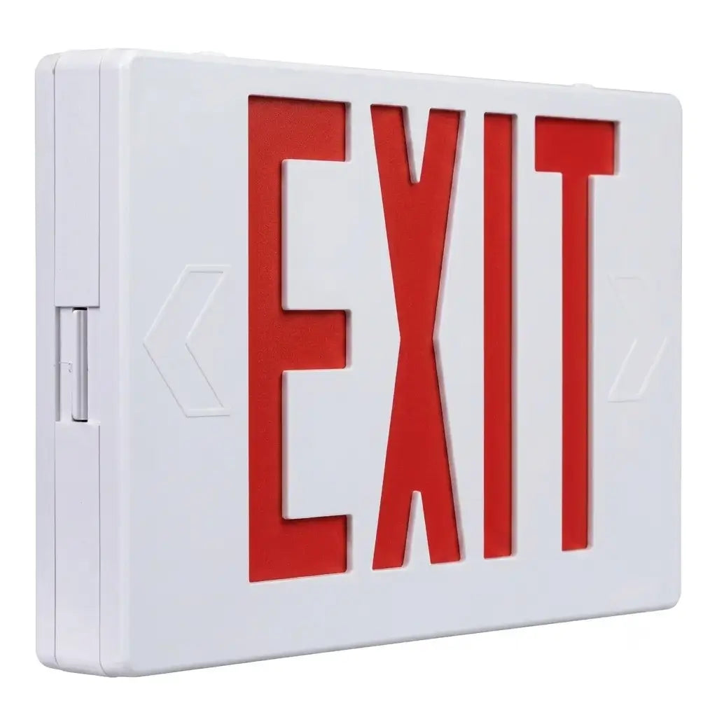 Two Circuit Exit Sign Operation - Thermoplastic - Universal Mount -Arrows