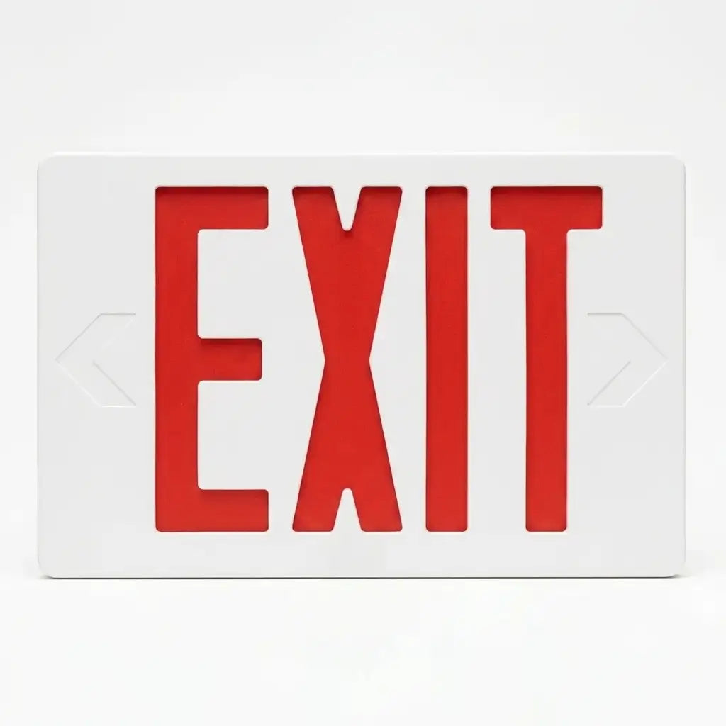 Two Circuit Exit Sign Operation - Thermoplastic - Universal Mount -Arrows
