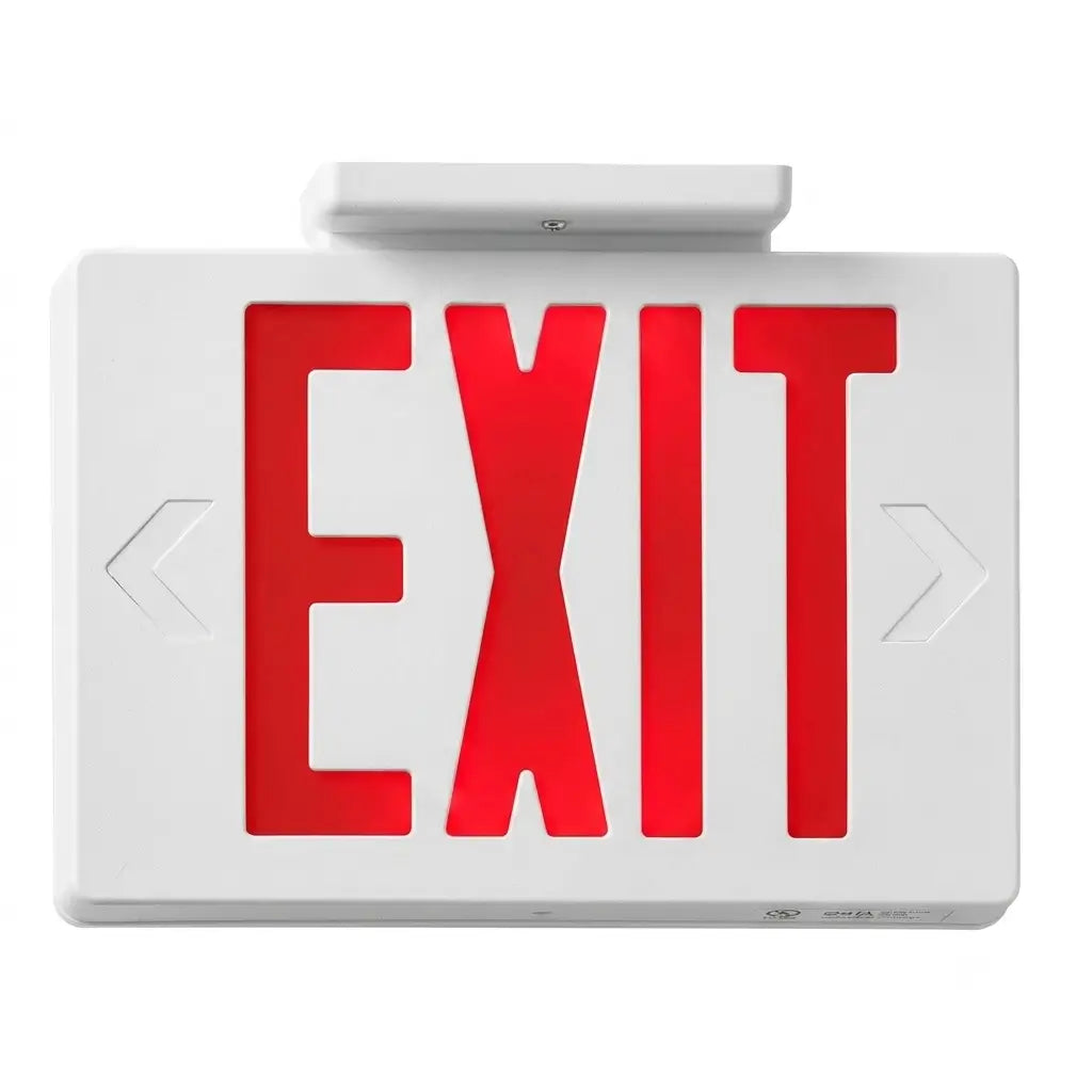 Two Circuit Exit Sign Operation - Thermoplastic - Universal Mount -Arrows