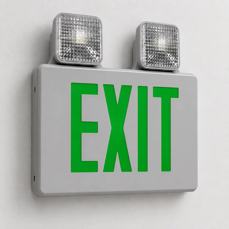 Value Series "Swingarm" Green LED Combo Exit with Back-up Battery 4/Case, wall mounting