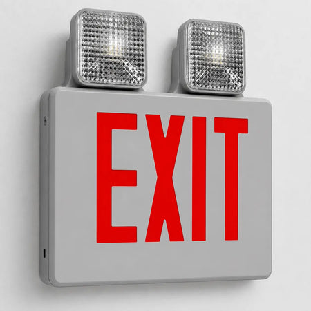 Value Series "Swingarm" Red LED Combo Exit with Back-up Battery 4/Case, wall mounting