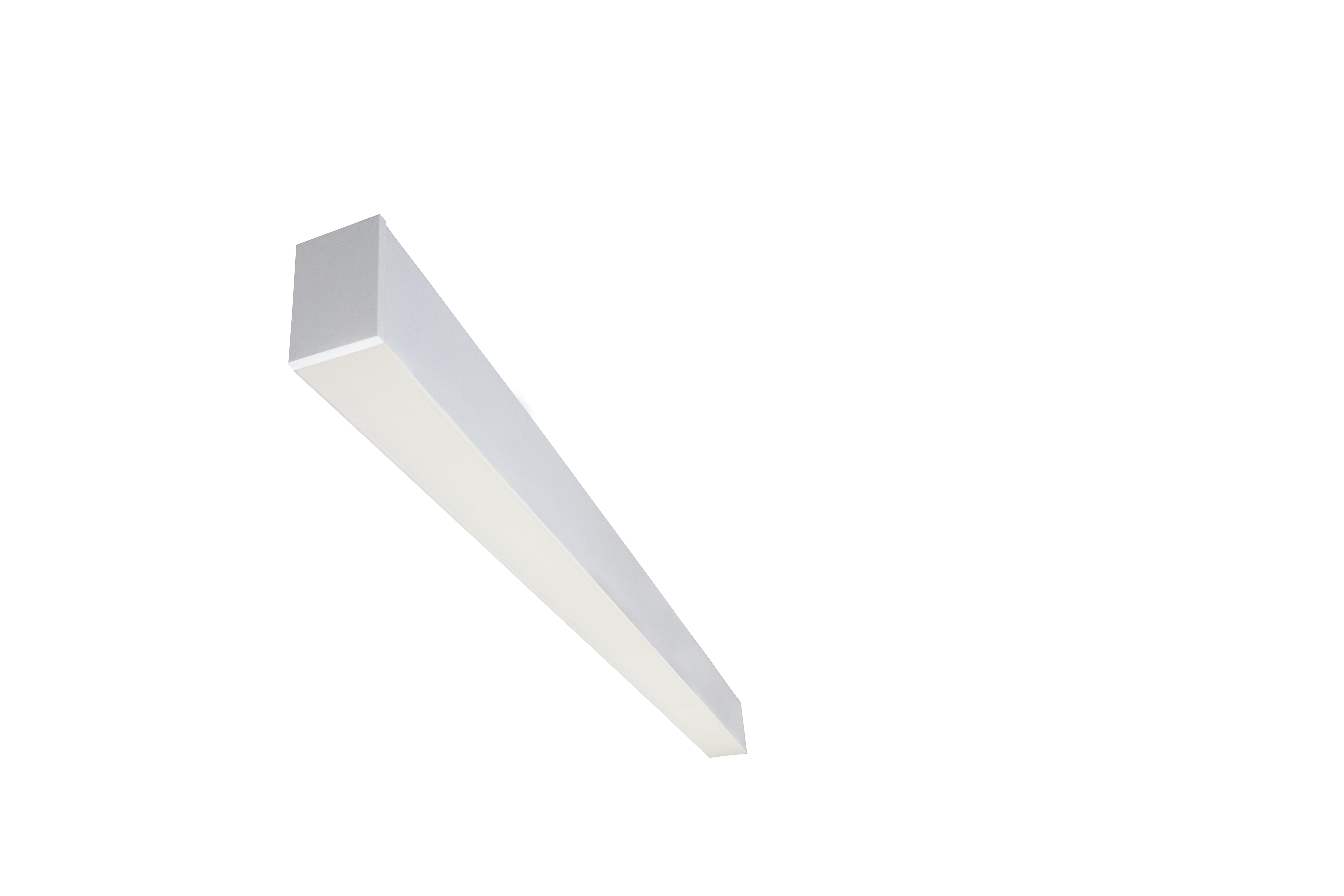 White 4ft linear architectural direct fixture.