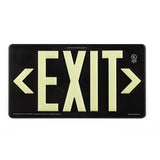 black glow in the dark exit sign -100' Viewing Distance 