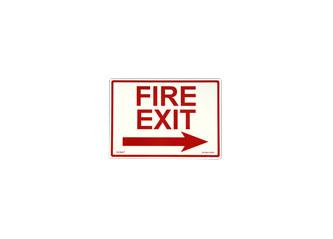 Photoluminescent Fire Safety "Fire Exit" Sign with Right Arrow