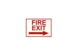 Photoluminescent Fire Safety "Fire Exit" Sign with Right Arrow