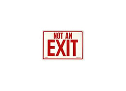 White Background Photoluminescent Fire Safety Not An Exit Sign