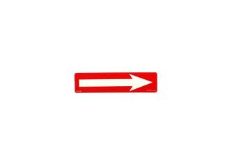 Photo luminescent Fire Safety signage With Arrow Direction Red Background