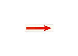 Photoluminescence Non Electric Fire Safety Arrow Direction Red Arrow Glowing Background