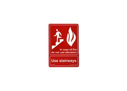 Use Stairways In Case of Fire Photoluminescent Fire Safety Sign 14 x 10