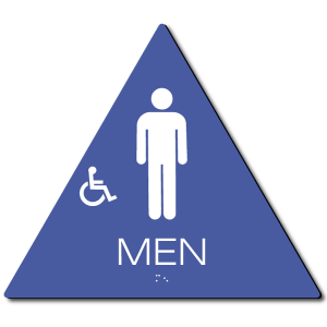 California MEN Accessible Restroom Door Sign – Styrene