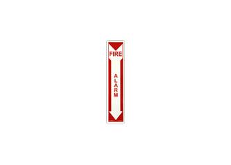 Fire Alarm with Arrow - Photoluminescent 4x18 Glowing Letters