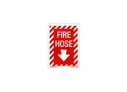 Fire Safety Sign Fire Hose with Arrow