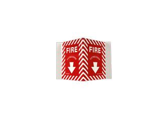 Fire Safety Sign Rigid Screen Printed Fire Extinguisher V-Sign