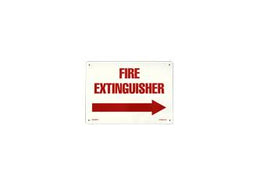Fire Safety Sign Rigid Screen Printed Fire Extinguisher with Arrow Right