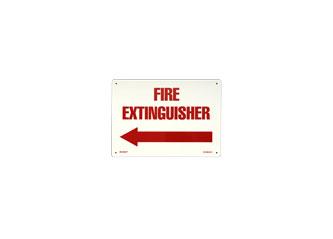 Fire Safety Sign Rigid Screen Printed Fire Extinguisher with  Arrow Left