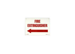 Fire Safety Sign Rigid Screen Printed Fire Extinguisher with  Arrow Left