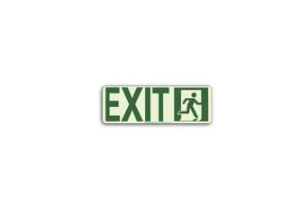 Photoluminescent Directional Sign Right Exit