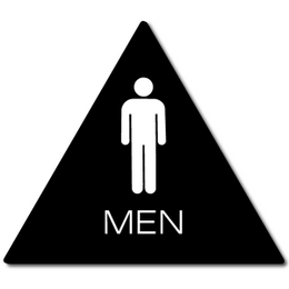 California MEN Restroom Door Sign