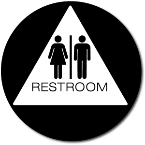 California Unisex RESTROOM Door Sign
