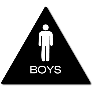 California BOYS Restroom Door Sign