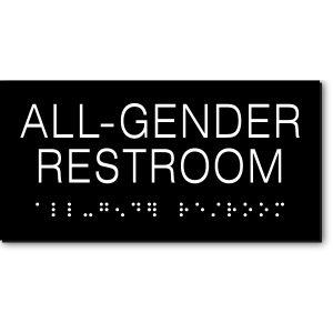 California ALL GENDER RESTROOM Text ADA Wall Sign