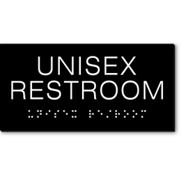 California UNISEX RESTROOM Text ADA Wall Sign 6x3