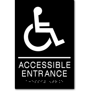 ACCESSIBLE ENTRANCE Wheelchair ADA Sign