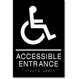 ACCESSIBLE ENTRANCE Wheelchair ADA Sign