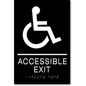 ACCESSIBLE EXIT Wheelchair Sign