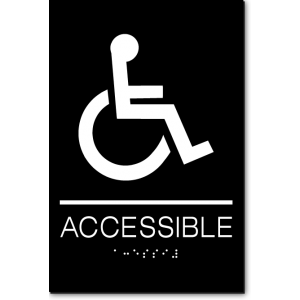 ACCESSIBLE Wheelchair ADA Sign - California Compliant
