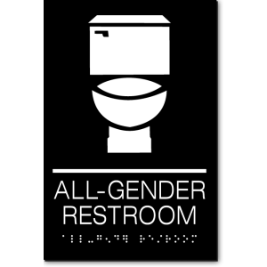 ALL GENDER RESTROOM Toilet ADA Sign