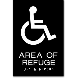 AREA OF REFUGE Wheelchair ADA Sign