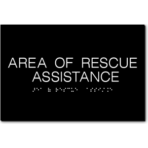 AREA OF RESCUE ASSISTANCE Sign