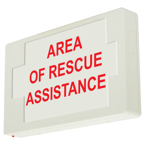 AREA OF RESCUE ASSISTANCE SIGN - LED - UNIVERSAL MOUNT - BATTERY – Exit ...