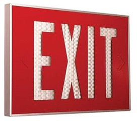 Tritium self luminous exit sign with aluminum vandal proof frame 