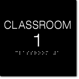 CLASSROOM NUMBER ADA Sign